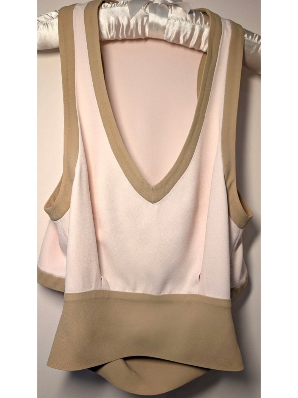 Miu Miu Vintage 2010 Crop Top, Pink & Beige, Size 40
